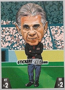 Sticker Carlos Queiroz - Gooolmania 2018 n. 65 - Select