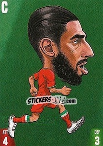 Sticker Ashkan Dejagah - Gooolmania 2018 n. 68 - Select
