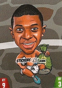 Sticker Kylian Mbappé - Gooolmania 2018 n. 80 - Select