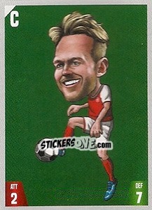 Sticker Simon Kjaer - Gooolmania 2018 n. 91 - Select