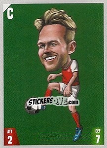 Sticker Simon Kjaer - Gooolmania 2018 - Select