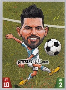 Sticker Sergio Agüero - Gooolmania 2018 - Select