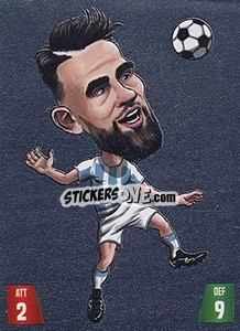 Sticker Nicolás Otamendi - Gooolmania 2018 n. 115s - Select