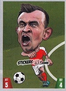 Sticker Xherdan Shaqiri - Gooolmania 2018 n. 194 - Select