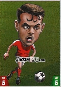 Sticker Granit Xhaka - Gooolmania 2018 n. 195 - Select