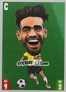 Sticker Radamel Falcao - Gooolmania 2018 n. 280 - Select