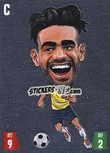 Sticker Radamel Falcao - Gooolmania 2018 n. 280s - Select