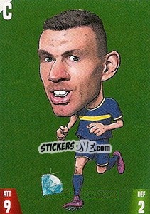 Sticker Edin Džeko - Gooolmania 2018 n. 304 - Select