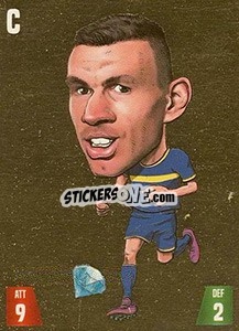 Sticker Edin Džeko - Gooolmania 2018 n. 304g - Select