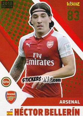 Sticker Hector Bellerin - Football Cards 2018 n. 1 - Kickerz