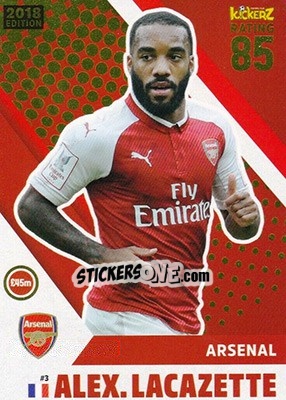 Sticker Alexandre Lacazette - Football Cards 2018 n. 3 - Kickerz