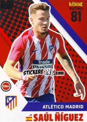 Sticker Saul Niguez - Football Cards 2018 - Kickerz
