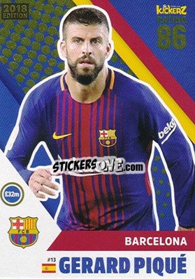 Sticker Gerard Pique - Football Cards 2018 - Kickerz