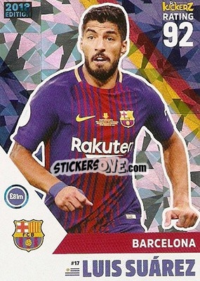 Sticker Luis Suarez - Football Cards 2018 n. 17 - Kickerz