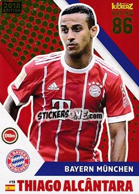 Sticker Thiago Alcantara - Football Cards 2018 - Kickerz