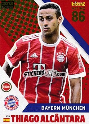 Sticker Thiago Alcantara - Football Cards 2018 n. 19 - Kickerz