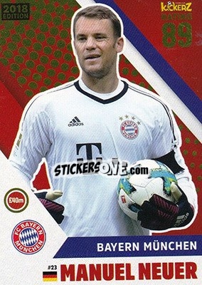 Sticker Manuel Neuer - Football Cards 2018 n. 23 - Kickerz