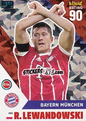 Sticker Robert Lewandowski - Football Cards 2018 n. 24 - Kickerz