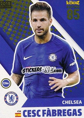 Sticker Cesc Fabregas - Football Cards 2018 n. 34 - Kickerz