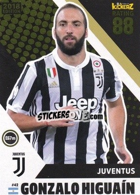 Sticker Gonzalo Higuain - Football Cards 2018 n. 42 - Kickerz