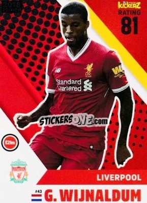 Sticker Georginio Wijnaldum - Football Cards 2018 n. 43 - Kickerz