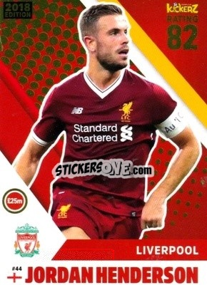 Sticker Jordan Henderson - Football Cards 2018 - Kickerz