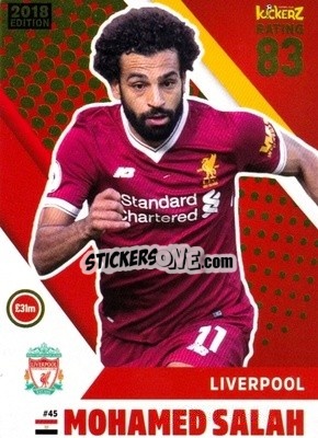 Sticker Mohamed Salah - Football Cards 2018 - Kickerz