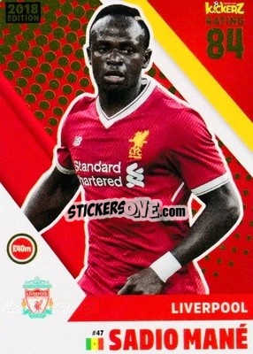 Sticker Sadio Mane - Football Cards 2018 n. 47 - Kickerz