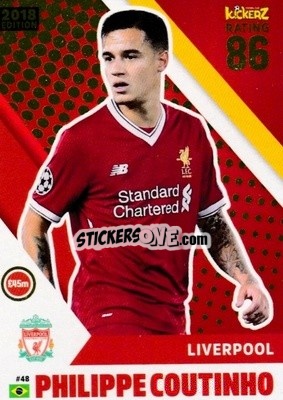 Sticker Philippe Coutinho - Football Cards 2018 n. 48 - Kickerz