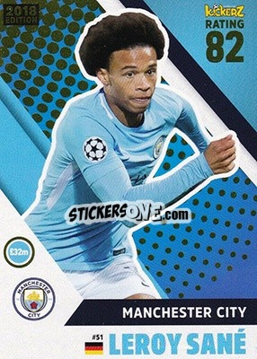 Sticker Leroy Sane - Football Cards 2018 - Kickerz