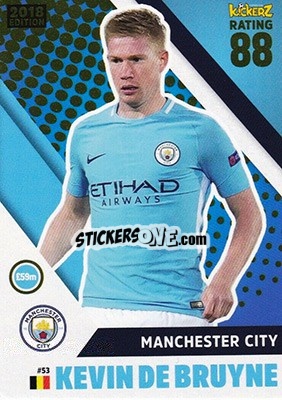 Sticker Kevin De Bruyne - Football Cards 2018 n. 53 - Kickerz