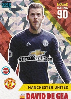 Sticker David De Gea - Football Cards 2018 n. 59 - Kickerz