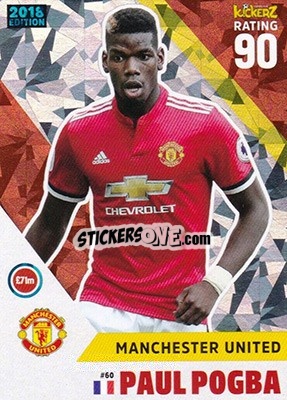 Sticker Paul Pogba - Football Cards 2018 n. 60 - Kickerz