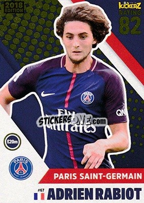 Sticker Adrien Rabiot - Football Cards 2018 n. 67 - Kickerz