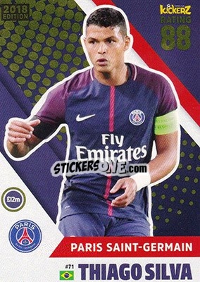 Sticker Thiago Silva - Football Cards 2018 - Kickerz