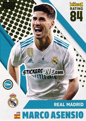 Sticker Marco Asensio - Football Cards 2018 - Kickerz
