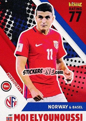 Sticker Mohamed Elyounoussi - Football Cards 2018 n. 87 - Kickerz