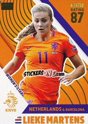 Sticker Lieke Martens - Football Cards 2018 - Kickerz