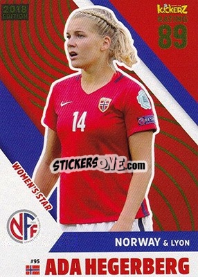Sticker Ada Hegerberg - Football Cards 2018 n. 95 - Kickerz