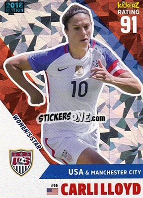 Sticker Carli Lloyd - Football Cards 2018 - Kickerz
