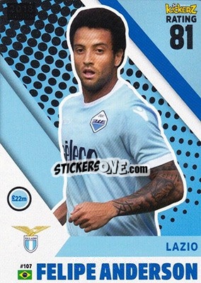 Sticker Felipe Anderson - Football Cards 2018 n. 107 - Kickerz