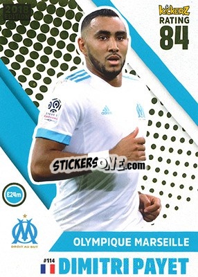 Sticker Dimitri Payet - Football Cards 2018 n. 114 - Kickerz
