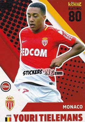 Sticker Youri Tielemans - Football Cards 2018 n. 115 - Kickerz