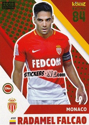 Sticker Radamel Falcao - Football Cards 2018 n. 117 - Kickerz