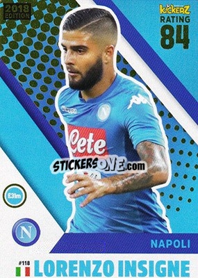 Sticker Lorenzo Insigne - Football Cards 2018 n. 118 - Kickerz