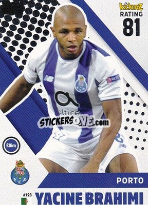 Sticker Yacine Brahimi - Football Cards 2018 n. 123 - Kickerz