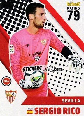 Sticker Sergio Rico - Football Cards 2018 n. 131 - Kickerz