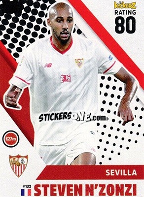 Sticker Steven Nzonzi - Football Cards 2018 - Kickerz