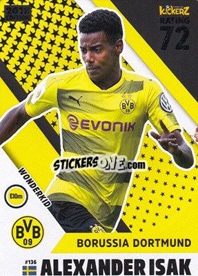 Sticker Alexander Isak - Football Cards 2018 n. 136 - Kickerz
