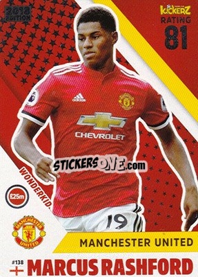 Sticker Marcus Rashford - Football Cards 2018 n. 138 - Kickerz